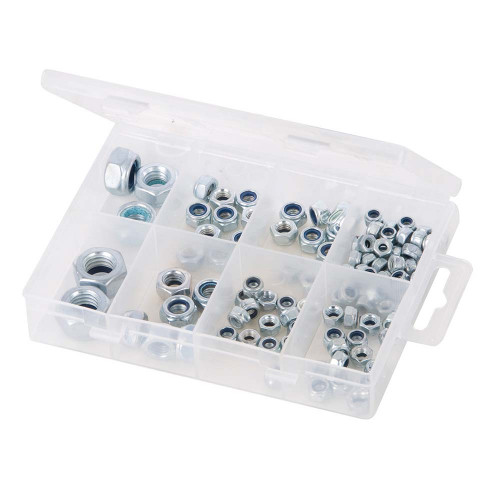 Hex Nylock Assorted Pack, M4 - M12, 108 Piece