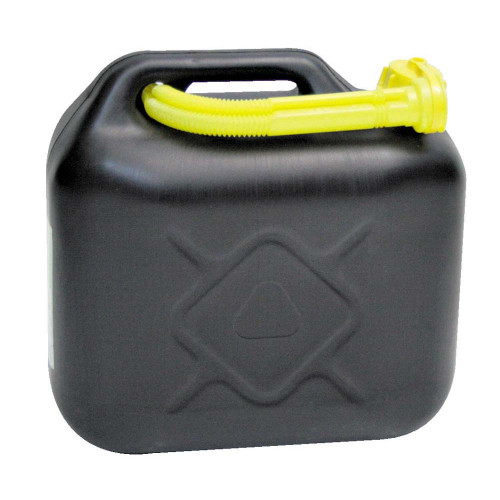 Plastic Fuel Can, Black 10 Litre