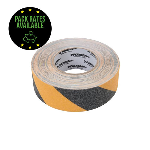 Anti Slip Zebra Tape - Self Adhesive (Black & Yellow) Pack Rates