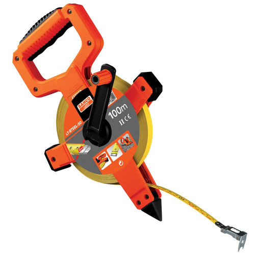 Bahco 100m Open Frame Fiberglass Tape Measure