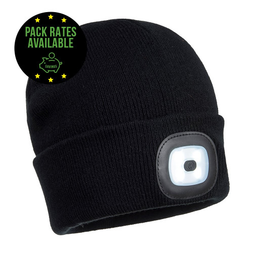 Beanie Hat with USB Rechargeable LED Head Light Pack Rates