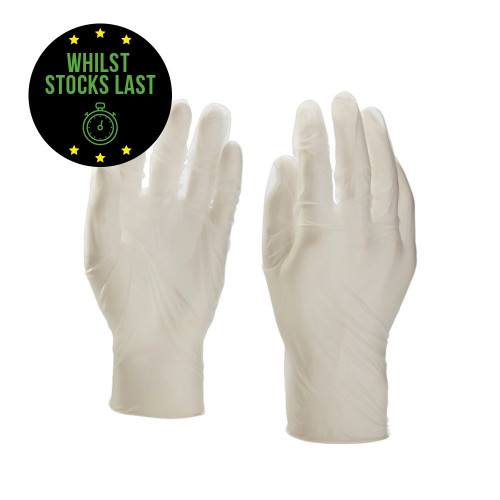 Latex Disposable Gloves - Pack of 100 Whilst Stocks Last