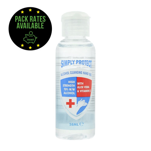 Antibacterial Hand Sanitising Gel 58ml Pocket Size with Flip Top Lid