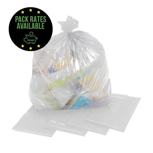 Clear Rubbish Bag Heavy Duty - Pack of 200 Pack Rates