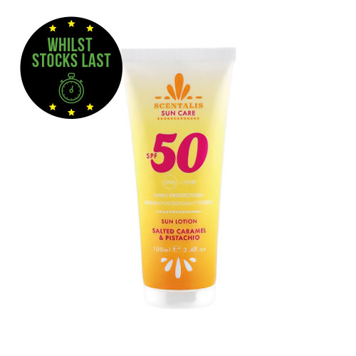 Scentalis SPF50 Salted Caramel & Pistachio Sun Cream Whilst Stocks Last