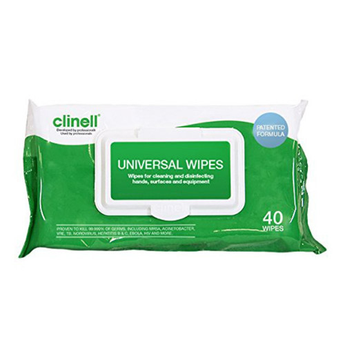 Clinell Universal Hand Wipes (Pack of 40)