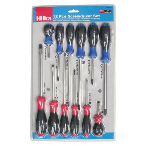 Contract Screwdriver Set - 12 Piece Slotted, Phillips & Pozidriv
