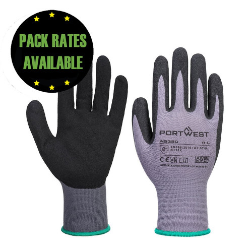 Grip 15 Gauge Nitrile Sandy Foam Coated Glove, Size M (8)