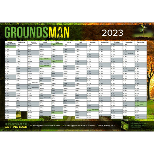 Groundsman 2023 Wall Calendar / Planner - A2