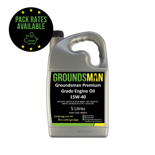 Groundsman Premium Grade 15W/40 Engine Oil - 5 Litre Pack Rates
