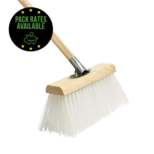 H/B 13inch Stiff Flat Top Poly Yard Broom Pack Rates