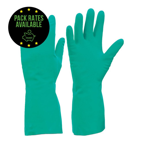 Nitrile 13inch Flock Lined Gauntlets Pack Rates