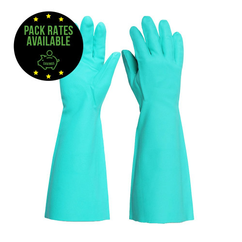 Nitrile 18inch Flock Lined Gauntlets Pack Rates