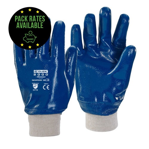 Nitrile Fully Coated Knitwrist Gloves Pack Rates