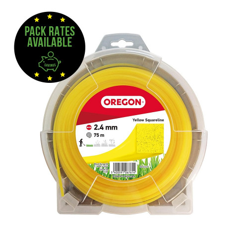 Oregon Yellow Squareline 2.4mm x 75m Pack Rates
