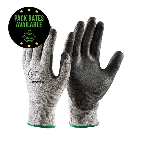 PU Palm Coated Cut Level C Resistant Gloves Pack Rates