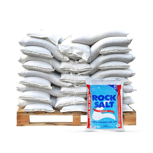 Pallet of 40 x 25kg White Ice Melt Salt