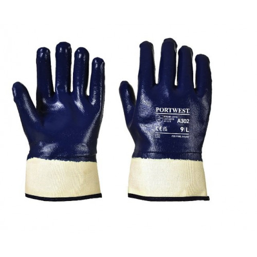 Portwest Nitrile Fully Coated Open Cuff Gloves - Size XL (10)