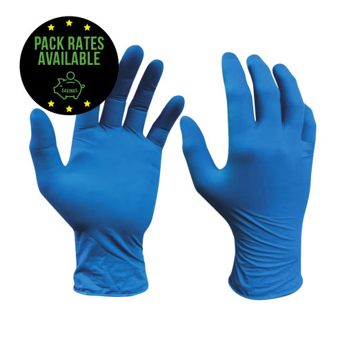 Premium Blue Nitrile Disposable Gloves (Box of 100) Pack Rates