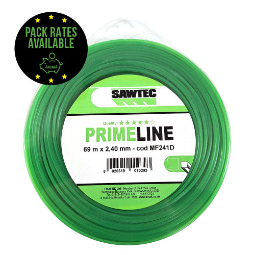 Sawtec Nylon Squareline - 2.4mm x 69m Pack Rates