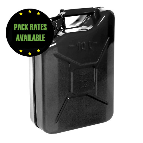 Steel Jerry Can, Black 10 Litre Pack Rate