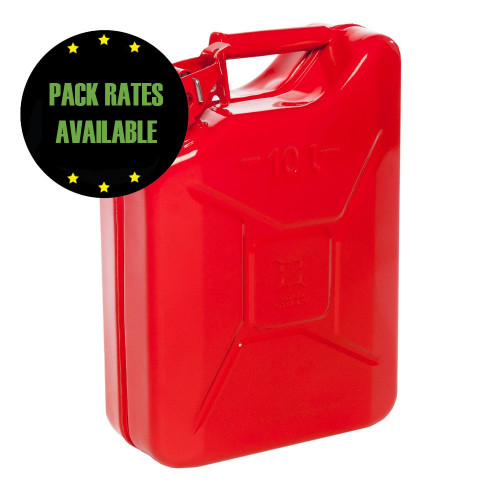 Steel Jerry Can, Red 10 Litre Pack Rate
