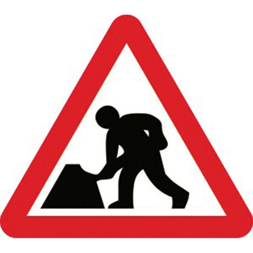 Steel Road Sign Plate - 'Men at Work'