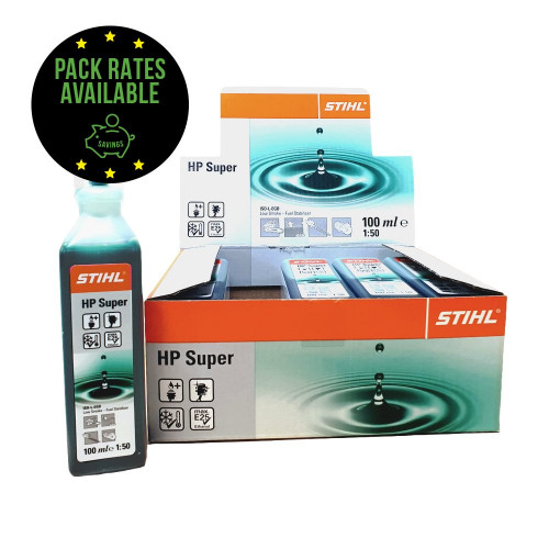 Stihl HP Super Two Stroke Oil - 10 x 100ml Shots Pack Rates