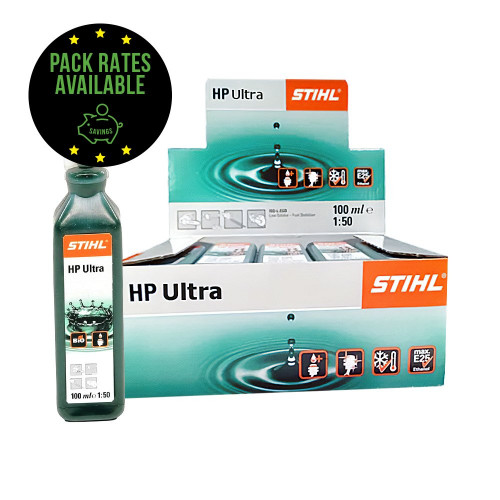 Stihl HP Ultra Two Stroke Oil, Pack of 10 x 100ml Shots Pack Rates