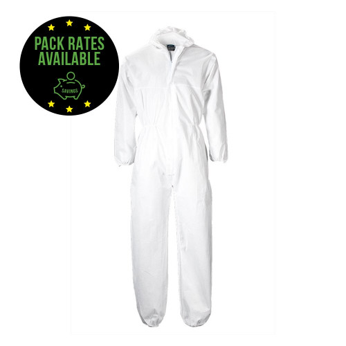 White Economy Disposable Coverall Pack Rates
