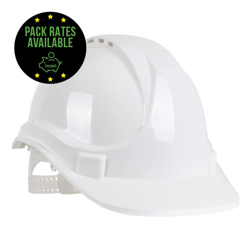 White Vented Hard Hat Pack Rates
