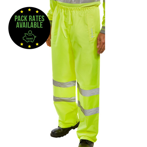 Yellow Class 1 Hi Vis Trousers Pack Rates