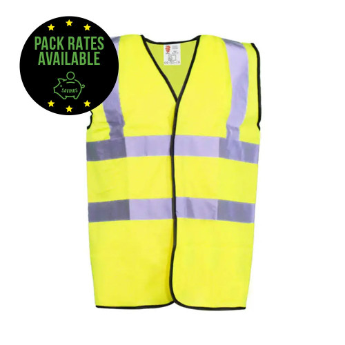 Yellow Class 2 Hi Vis Waistcoat Pack Rates