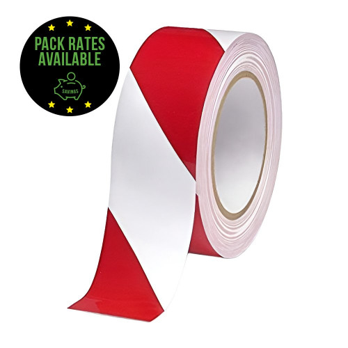 Zebra Tape (Non Adhesive) - Red & White Pack Rates