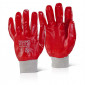 PVC Red Knitwrist Gloves, Size XL