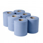 Blue Centre Feed Hand Wiper Rolls (6 pack)