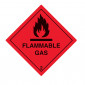 Flammable Gas 2 Self Adhesive Label - 100x100mm