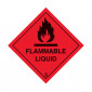 Flammable Liquid Self Adhesive Label 100x100mm