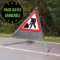 Quazar Roll up Triangular Sign - Men at Work - Pack Rates