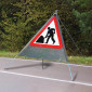 Quazar Roll up Triangular Sign - Men at Work