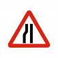 Steel Road Sign Plate - Road Narrows N/S