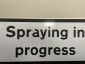 Steel Road Sign Supplement Plate - Spraying in Progress (to fit 040019) *Clearance*