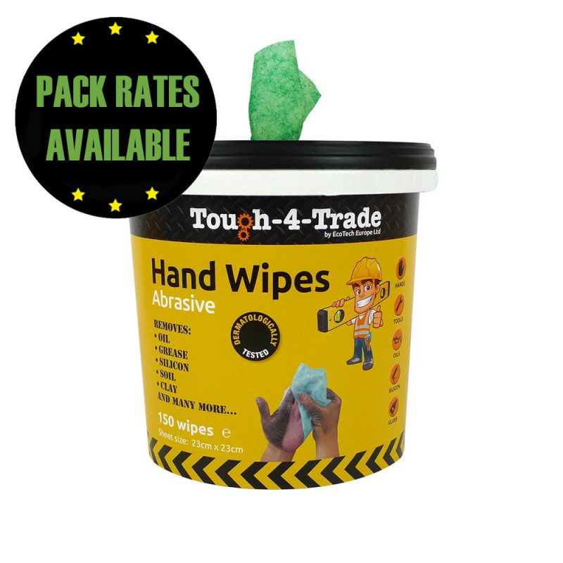 Abrasive Hand Wipes (150 Per Tub)