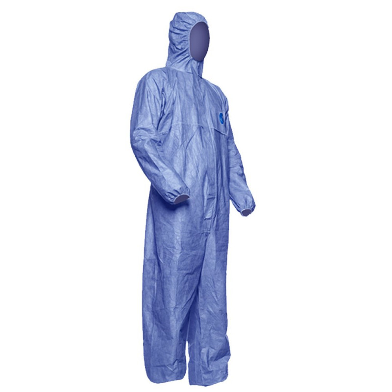 Blue Tyvek Chemical Resistant Disposable Spraysuit