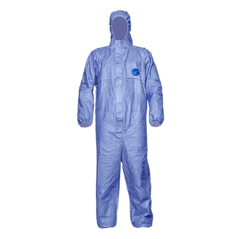 Blue Tyvek Chemical Resistant Disposable Spraysuit