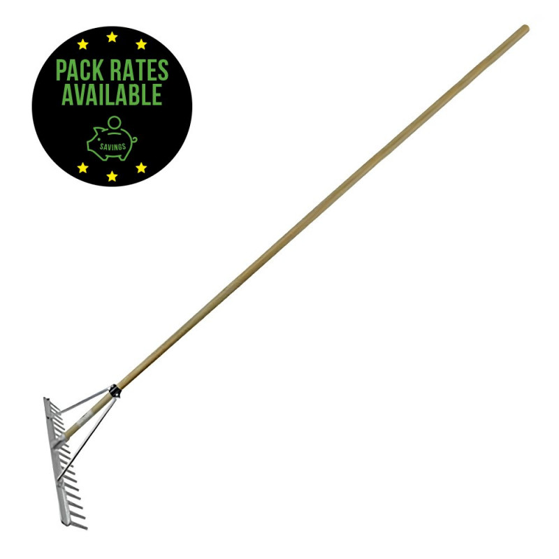 Castable Rake Castex 18 tooth alloy hay and landscape rake for grounds maintenance