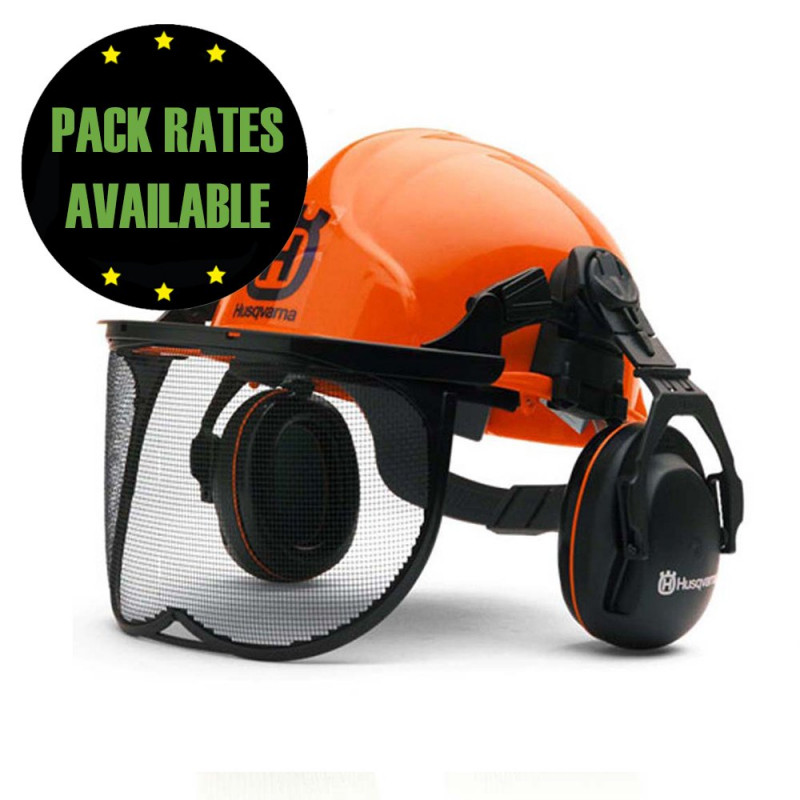 Husqvarna Forestry Helmet, Mesh Visor & Muff Set SNR 27dB