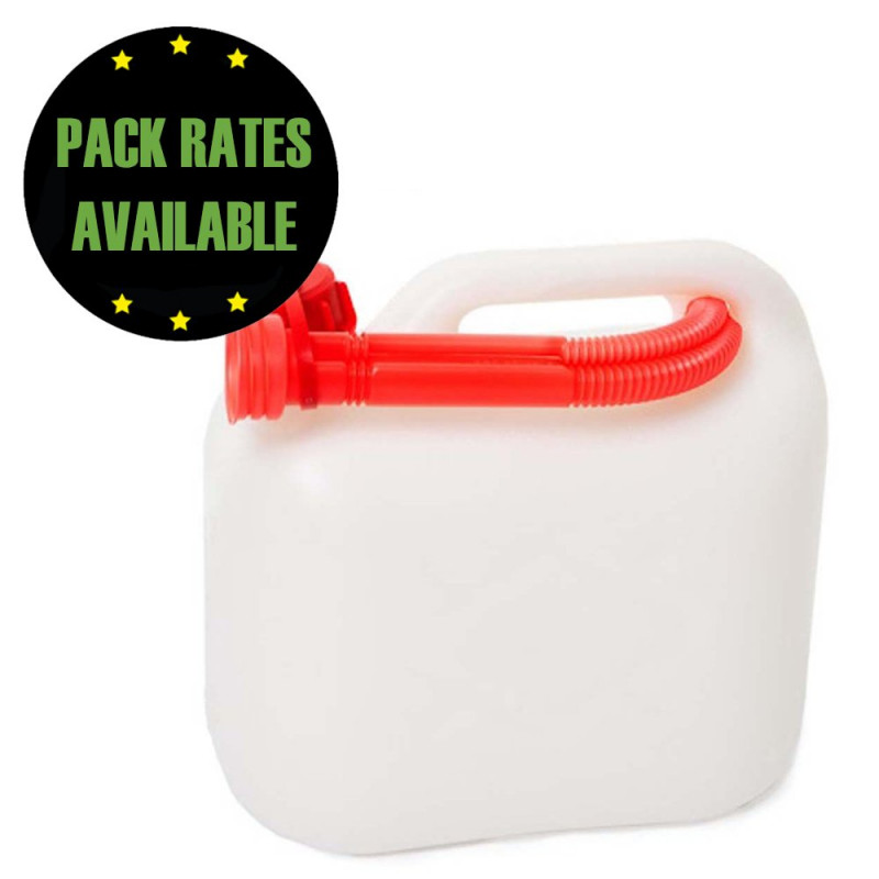 Plastic Fuel Can 5 Litre - Translucent