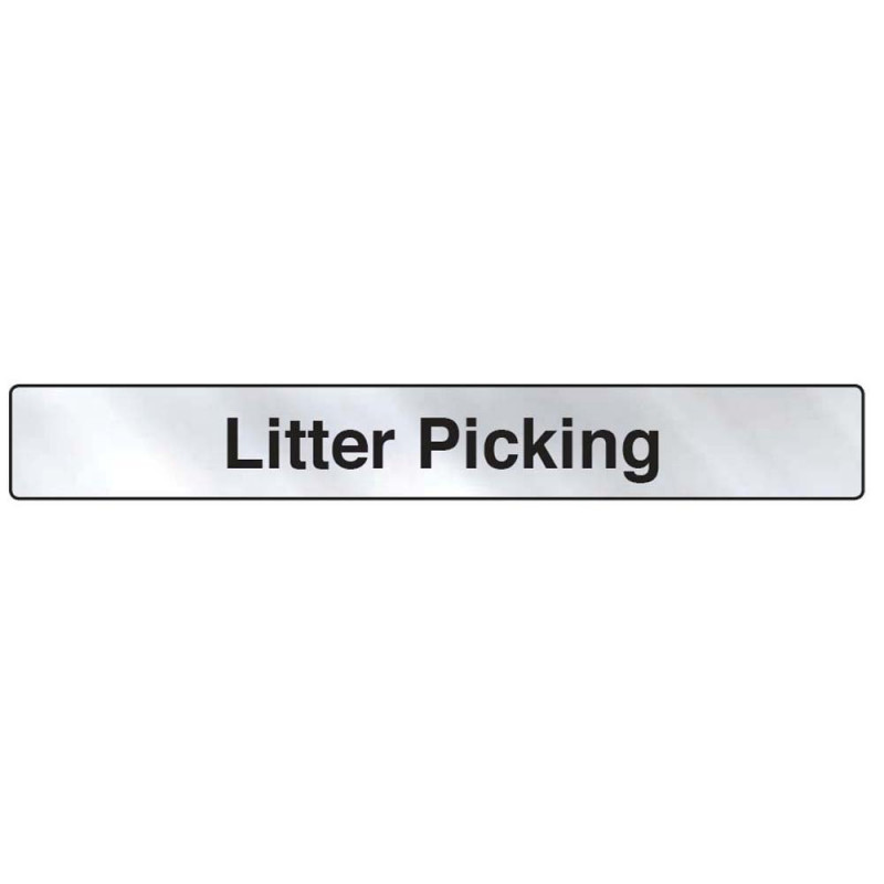 Steel Road Sign Supplement Plate Litter Picking (to fit 040019)