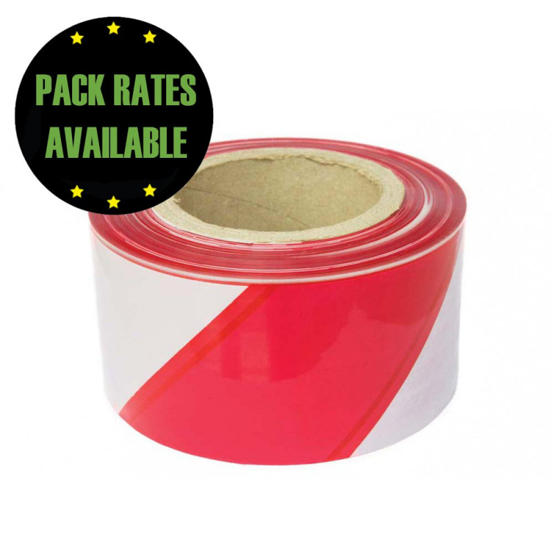 Zebra Tape (Non Adhesive) Red & White